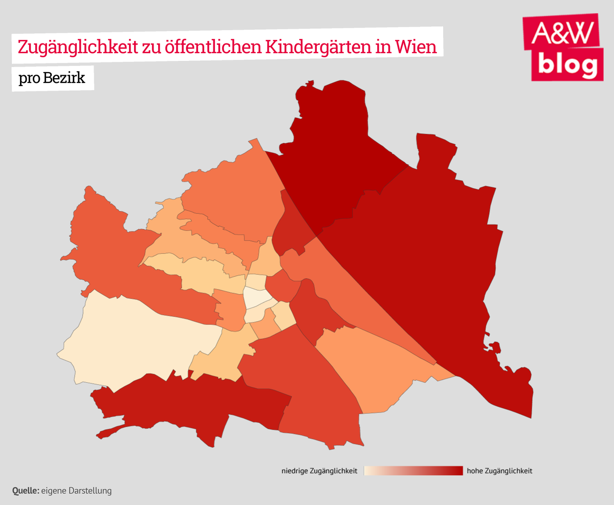 Zugänglichkeit zu öffentlichen Kindergärten © A&W Blog